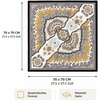 FAIRYGATE Damen Seidentuch Quadrates Bedrucktes Halstuch Satin Seidenschal Kopftuch 70x70cm(Fdgh95018)
