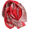 FAIRYGATE Damen Seidentuch Quadrates Bedrucktes Halstuch Satin Seidenschal Kopftuch 70x70cm(Fdwxa2205)