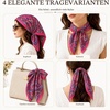 FAIRYGATE Damenschal Schal Tuch Blume Bandana Halstuch Kopftuch Schals 90 x 90 cm Bunte(74006)