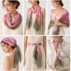 FAIRYGATE Georgette Chiffon Schal Damen Lange Schals Blume Muster Soft Wrap Simulation Seidenschal für Frühling Sommer Herbst Winter(38005)