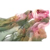 FAIRYGATE Georgette Chiffon Schal Damen Lange Schals Blume Muster Soft Wrap Simulation Seidenschal für Frühling Sommer Herbst Winter(38005)