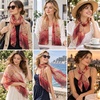 FAIRYGATE Georgette Chiffon Schal Damen Lange Schals Blume Muster Soft Wrap Simulation Seidenschal für Frühling Sommer Herbst Winter(38006)