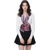 FAIRYGATE Georgette Chiffon Schal Damen Lange Schals Blume Muster Soft Wrap Simulation Seidenschal für Frühling Sommer Herbst Winter(38008)