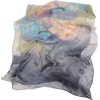 FAIRYGATE Georgette Chiffon Schal Damen Lange Schals Blume Muster Soft Wrap Simulation Seidenschal für Frühling Sommer Herbst Winter(38009)