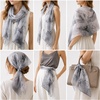 FAIRYGATE Georgette Chiffon Schal Damen Lange Schals Blume Muster Soft Wrap Simulation Seidenschal für Frühling Sommer Herbst Winter(38010)