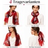 FAIRYGATE Georgette Chiffon Schal Damen Lange Schals Blume Muster Soft Wrap Simulation Seidenschal für Frühling Sommer Herbst Winter(38011)
