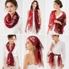 FAIRYGATE Georgette Chiffon Schal Damen Lange Schals Blume Muster Soft Wrap Simulation Seidenschal für Frühling Sommer Herbst Winter(38011)