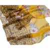 FAIRYGATE Georgette Chiffon Schal Damen Lange Schals Blume Muster Soft Wrap Simulation Seidenschal für Frühling Sommer Herbst Winter(38013)