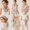 FAIRYGATE Georgette Chiffon Schal Damen Lange Schals Blume Muster Soft Wrap Simulation Seidenschal für Frühling Sommer Herbst Winter(38019)