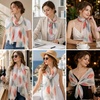 FAIRYGATE Georgette Chiffon Schal Damen Lange Schals Blume Muster Soft Wrap Simulation Seidenschal für Frühling Sommer Herbst Winter(38019)