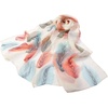 FAIRYGATE Georgette Chiffon Schal Damen Lange Schals Blume Muster Soft Wrap Simulation Seidenschal für Frühling Sommer Herbst Winter(38019)