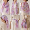 FAIRYGATE Georgette Chiffon Schal Damen Lange Schals Blume Muster Soft Wrap Simulation Seidenschal für Frühling Sommer Herbst Winter(38022)