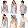 FAIRYGATE Georgette Chiffon Schal Damen Lange Schals Blume Muster Soft Wrap Simulation Seidenschal für Frühling Sommer Herbst Winter(38023)
