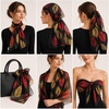 FAIRYGATE Georgette Chiffon Schal Damen Lange Schals Blume Muster Soft Wrap Simulation Seidenschal für Frühling Sommer Herbst Winter(38024)