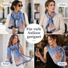 FAIRYGATE Georgette Chiffon Schal Damen Lange Schals Blume Muster Soft Wrap Simulation Seidenschal für Frühling Sommer Herbst Winter(FDKR38031)