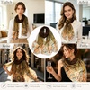 FAIRYGATE Georgette Chiffon Schal Damen Lange Schals Blume Muster Soft Wrap Simulation Seidenschal für Frühling Sommer Herbst Winter(FDKR38032)