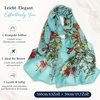 FAIRYGATE Georgette Chiffon Schal Damen Lange Schals Blume Muster Soft Wrap Simulation Seidenschal für Frühling Sommer Herbst Winter(FDKR38033)