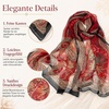 FAIRYGATE Georgette Chiffon Schal Damen Lange Schals Blume Muster Soft Wrap Simulation Seidenschal für Frühling Sommer Herbst Winter(FDKR38034)