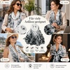 FAIRYGATE Georgette Chiffon Schal Damen Lange Schals Blume Muster Soft Wrap Simulation Seidenschal für Frühling Sommer Herbst Winter(FDKR38036)