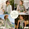 FAIRYGATE Georgette Chiffon Schal Damen Lange Schals Blume Muster Soft Wrap Simulation Seidenschal für Frühling Sommer Herbst Winter(FDKR38037)