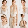 FAIRYGATE Georgette Chiffon Schal Damen Lange Schals Blume Muster Soft Wrap Simulation Seidenschal für Frühling Sommer Herbst Winter(Fdkr62006)