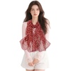 FAIRYGATE Georgette Chiffon Schal Damen Lange Schals Blume Muster Soft Wrap Simulation Seidenschal für Frühling Sommer Herbst Winter(Fdkr62008)