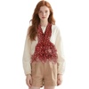 FAIRYGATE Georgette Chiffon Schal Damen Lange Schals Blume Muster Soft Wrap Simulation Seidenschal für Frühling Sommer Herbst Winter(Fdkr62008)