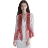 FAIRYGATE Georgette Chiffon Schal Damen Lange Schals Blume Muster Soft Wrap Simulation Seidenschal für Frühling Sommer Herbst Winter(Fdkr62008)