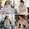 FAIRYGATE Georgette Chiffon Schal Damen Lange Schals Blume Muster Soft Wrap Simulation Seidenschal für Frühling Sommer Herbst Winter(Fdkr62010)