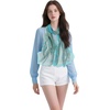 FAIRYGATE Georgette Chiffon Schal Damen Lange Schals Blume Muster Soft Wrap Simulation Seidenschal für Frühling Sommer Herbst Winter(Fdkr62011)