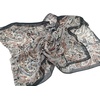 FAIRYGATE Georgette Chiffon Schal Damen Lange Schals Blume Muster Soft Wrap Simulation Seidenschal für Frühling Sommer Herbst Winter(Fdkr62023)