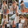 FAIRYGATE Schal Damen Halstücher Tuch Kopftuch Halstuch Schals Tücher Stola Weiches und Bequemes Georgette Material Vielseitig und Multifunktional B72(Db7228)