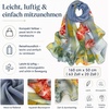 FAIRYGATE Schal Damen Halstücher Tuch Kopftuch Halstuch Schals Tücher Stola Weiches und Bequemes Georgette Material Vielseitig und Multifunktional B72(FDKRC3729)
