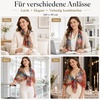FAIRYGATE Schal Damen Halstücher Tuch Kopftuch Halstuch Schals Tücher Stola Weiches und Bequemes Georgette Material Vielseitig und Multifunktional B72(FDKRA5031)