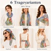 FAIRYGATE Schal Damen Halstücher Tuch Kopftuch Halstuch Schals Tücher Stola Weiches und Bequemes Georgette Material Vielseitig und Multifunktional B72(FDKRC3729)