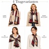 FAIRYGATE Schal Damen Mode Oversize Deckenschal mit Fransen XXL Schals & Tücher für Frauen(Fdyt80012)