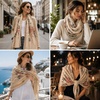 FAIRYGATE Schal Leopardenmuster Damen Schals & Tücher für Frauen Großer Tuch in Vielen Schönen Farben Tierdruck XXL Stole Personalisierte Geschenke 0081(4029)
