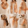 FAIRYGATE Schals & Tücher für Damen Modischer Damen Schal Stola Halstuch Tuch aus Chiffon für Frühling Sommer Ganzjährig(51029)