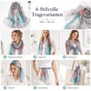 FAIRYGATE Schals & Tücher für Damen Modischer Damen Schal Stola Halstuch Tuch aus Chiffon für Frühling Sommer Ganzjährig(FDKRA5230)
