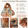FAIRYGATE Schals & Tücher für Damen Modischer Damen Schal Stola Halstuch Tuch aus Chiffon für Frühling Sommer Ganzjährig(FDKRA5234)