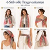 FAIRYGATE Schals & Tücher für Damen Seidenschals Damen Leicht Seidentuch Chiffon Silk Schal Halstuch Tuch Geschenk Frauen 20A41(FDKRA5130)