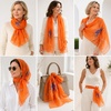 FAIRYGATE Schals & Tücher für Damen Seidenschals Damen Leicht Seidentuch Chiffon Silk Schal Halstuch Tuch Geschenk Frauen 20A41(Fdkra5116)
