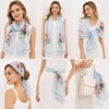 FAIRYGATE Schals & Tücher für Damen Seidenschals Damen Leicht Seidentuch Chiffon Silk Schal Halstuch Tuch Geschenk Frauen 20A41(Fdkra5118)