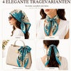 FAIRYGATE Seide Schal Damen Halstücher Seidentuch Schals Halstuch Seidenschal Scarf Bandana Taschentuch Handgelenk Kopftücher Einheitsgröße 78(78014)