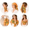FAIRYGATE Seide Schal Damen Halstücher Seidentuch Schals Halstuch Seidenschal Scarf Bandana Taschentuch Handgelenk Kopftücher Einheitsgröße 78(D78021)