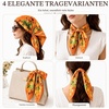 FAIRYGATE Seide Schal Damen Halstücher Seidentuch Schals Halstuch Seidenschal Scarf Bandana Taschentuch Handgelenk Kopftücher Einheitsgröße 78(D78021)
