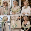 FAIRYGATE Seide Schal Damen Halstücher Seidentuch Schals Halstuch Seidenschal Scarf Bandana Taschentuch Handgelenk Kopftücher Einheitsgröße 78(D90024)