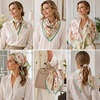 FAIRYGATE Seide Schal Damen Halstücher Seidentuch Schals Halstuch Seidenschal Scarf Bandana Taschentuch Handgelenk Kopftücher Einheitsgröße 78(D90024)