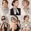 FAIRYGATE Seide Schal Damen Halstücher Seidentuch Schals Halstuch Seidenschal Scarf Bandana Taschentuch Handgelenk Kopftücher Einheitsgröße 78(Fdas28011)