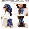 FAIRYGATE Seide Schal Damen Halstücher Seidentuch Schals Halstuch Seidenschal Scarf Bandana Taschentuch Handgelenk Kopftücher Einheitsgröße 78(Fdas28012)